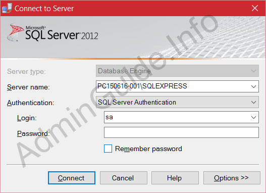 MSSql sa Şifre değiştirme